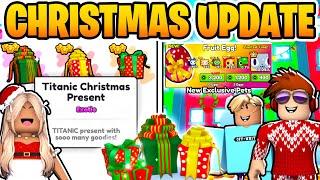 CHRISTMAS UPDATE 2 IS HERE in PET SIMULATOR 99!! FREE TITANICS! LIVE