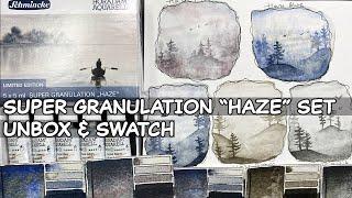 Schmincke Super Granulating HAZE Watercolor Set from Jacksons - Unbox and Swatch to Music