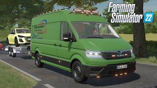 FS22 - MAN TGE 3140 Fleet Support w/ TOW TRAILER - Car mod for Farming Simulator 2022 Roleplay Mods