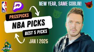 NBA PrizePicks Today | Best 5 Picks | Wednesday | 1/1/2025 | Picks, Bets, and CASH!