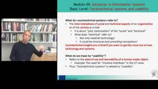 Advances in Information Systems - Introduction to Sociotechnical systems (Basic part 3/3)