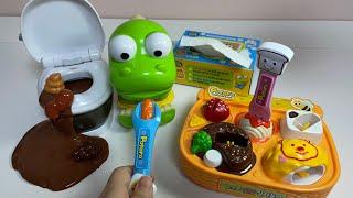 [Toy asmr]Pororo Eating and Slime Potty training Toy ASMR뽀로로 밥먹고 배변훈련 장난감 ASMR