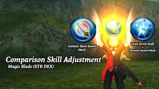 Toram Online - Comparison Skill Adjustment Enchant Burst Sword and Union Sword Magic Blade (Str Dex)