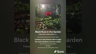 Black Rose in the Garden