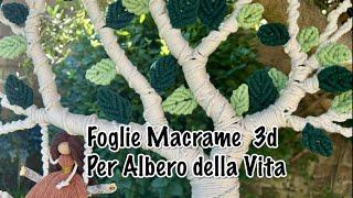 Macrame tree of life leaves tutorial