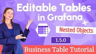 Editable tables in Business Table 1.5.0 for Grafana | Step-by-step tutorial and nested objects