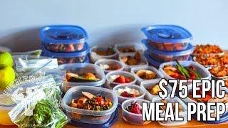 FitMenCook $75 Epic Meal Prep: Bodybuilding Budget / Prep de Comida de $75