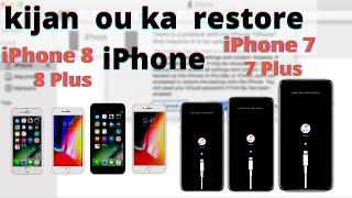 Kijan ou ka restore yon iPhone 7, iPhone 7 plus , iPhone 8, iPhone 8 plus byen rapid e fasil