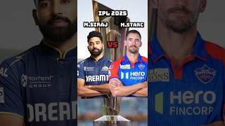 mohammed Siraj vs Mitchell starc in IPL 2025#cricket#viralvideo#viralshorts#shortsfeed#trending
