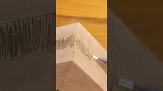 A Hand Cut Splined Miter Joint | ASMR | Woodworking #shorts