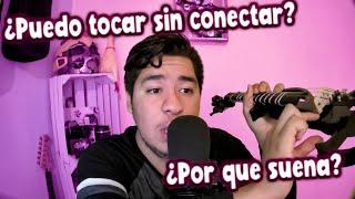 ¿Cómo tocar violín eléctrico sin conectar?