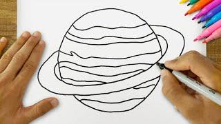 How to Draw Uranus | Step-by-Step Drawing Tutorial