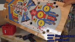 Pinball Restoration. Quick Draw cabinet restoration and playfield transplant. #2