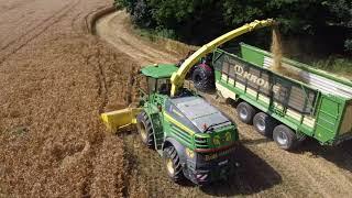 Valtra T214+ Krone ZX 470 bei der GPS Silage #Cabview #Drohne