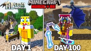 I Survived 100 Days IN RLCraft DREGORA In Hardcore Minecraft