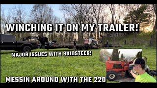 Had to WINCH THE BOBCAT T250 on my trailer! Messing around with the Allis 220