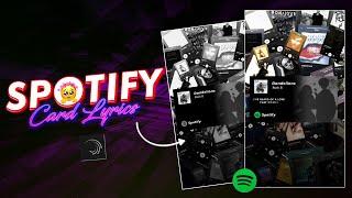 Instagram Trending Spotify Card Lyrics Editing | Spotify Lyrics Card Tutorial in Alight Motion