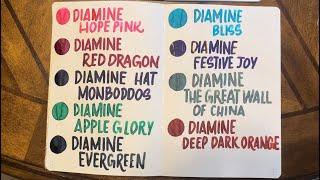 Cult Pens Diamine Ink Haul | Diamine Ink Swatch