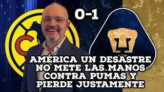  ¡ América un desastre ! No juegan sus mejores jugadores, cambia esquema y Pumas los derrota 