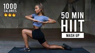 50 MIN INTENSE HIIT WORKOUT | Burn 1000 Calories | Full Body Cardio At Home, No Repeats