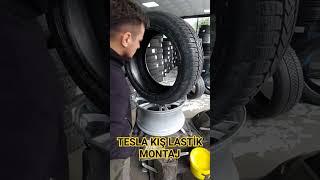 TESLA PİRELLİ KIŞ LASTİK MONTAJ#tesla #teslamodely #lastik #keşfet #edit #shorts
