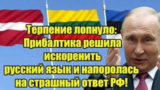 Терпение лопнуло: Прибалтика решила искоренить русский язык и напоролась на страшный ответ РФ!