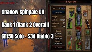 Season 34 Shadow Impale Demon Hunter Rank 1 (Rank 2 Overall) - Diablo 3