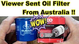 Subaru Oil Filter 15208AA12A vs. Ryco Z436 Oil Filter Cut Open, Oil Filter Comparison