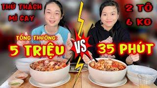 Bé Ngân Cùng Yến Hugo Thử Thách Ăn Hết 2 Tô Mì Cay 6Kg Trong 35 Phút Tổng Nhận Thưởng 5.000.000Đ