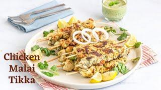 Chicken Malai Tikka Without Oven | Restaurant Style Chicken Malai Tikka at Home | Flavor Quotient