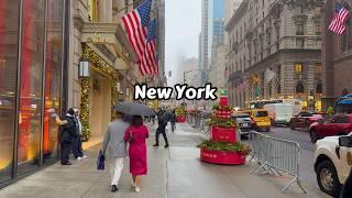 Christmas In New York City  Manhattan Holiday Season  Walking Tour 4K