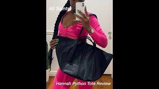 All Saints Hannah Python Leather Tote Review