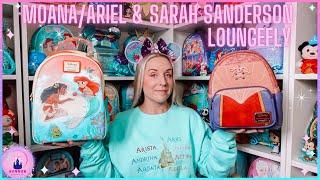 Disney Unboxing The Little Mermaid & Moana Loungefly Mini Backpack Vinyl Sanderson Hocus Pocus Vlog