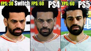 EA Sports FC 25 on Nintendo Switch vs. PS4 vs. PS5  | Technical Review & FPS Test