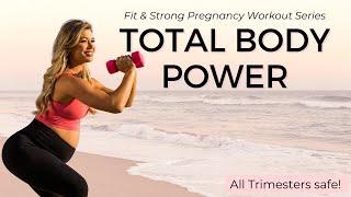 16 min Prenatal Dumbbell Cardio | Fit & Strong Pregnancy Workout Series with Krystal Nielson