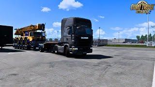 MOBILE CRANE (36 TON) SCANIA TRUCK HEAVY HAULING |#eurotrucksimulator2 GAMEPLAY