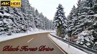 Driving through Winter Wonderland | Black Forest Germany | Mummelsee Schwarzer Wald [4K HDR]