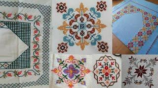 Amazing cross stitch center and border patterns | dusuti designs | hand embroidery | RubiArt&Embroid