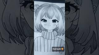 Anime girl sketch|Made by #Anshu️    @Team_SASA_Entertainment Please like share and subscribe