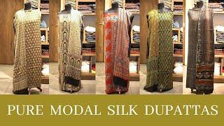 Pure modal silk dupattas | Trending dupatta collections | Womens clothing store, Kochi