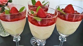 Strawberry Delicious  - a Dessert Made from 3 Ingredients and Strawberry. No Oven #Wymeal