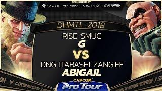 RISE Smug (G) vs DNG Itabashi Zangief (Abigail) - DH Montreal 2018 Pools - SFV - CPT 2018