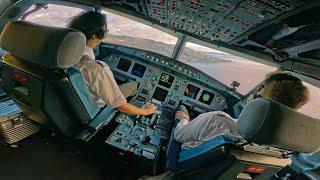 FUNCHAL Incredible landing from the cockpit of an Airbus A320 with CRT displays