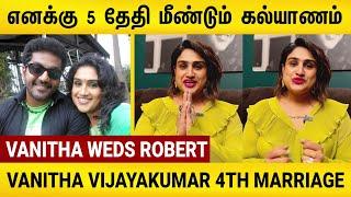 SHOCKING: Vanitha Robert Marriage  | 4th Marriage in 5th October  | Wedding Date Announced