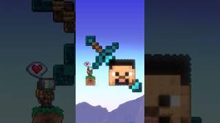 QUICK Minecraft Steve Head - Building Ideas in Terraria #terraria