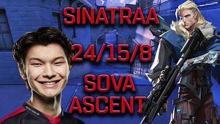 SEN SINATRAA - SOVA - ASCENT - (24/15/8) - VALORANT POV
