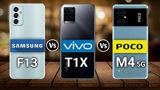 VIVO T1X vs Samsung F13 vs POCO M4