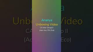 Unboxing Video | CA Inter | Group II - Adv. Accounting, FM & ECO | #UnboxWith1FIN