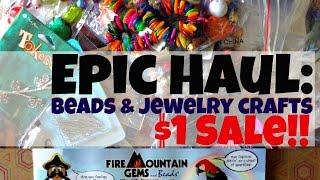 Epic Bead & Jewelry Crafts Haul: Fire Mountain Gems $1 Sale (Dollar Store Crafts)