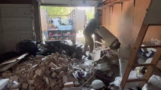 Construction debris removal in Bedford, Texas!! Part 1